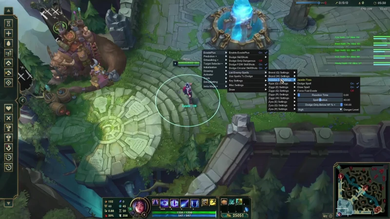 League of Legends Cheats wallhack — enemy position visibility on the HUD